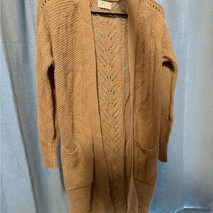 For Love And Lemons Brown Knit Cardigan